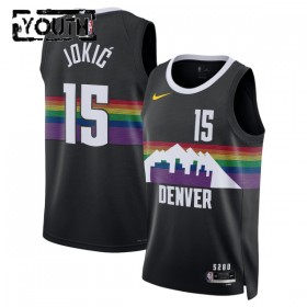 Denver Nuggets Nikola Jokic Nike 2025-26 City Edition Musta Lasten Pelipaidat Swingman